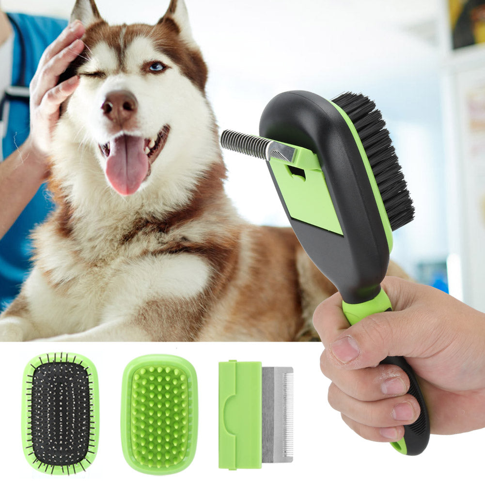 Conjunto de Escovas para Higiene de Animais para Limpeza e Desembolso