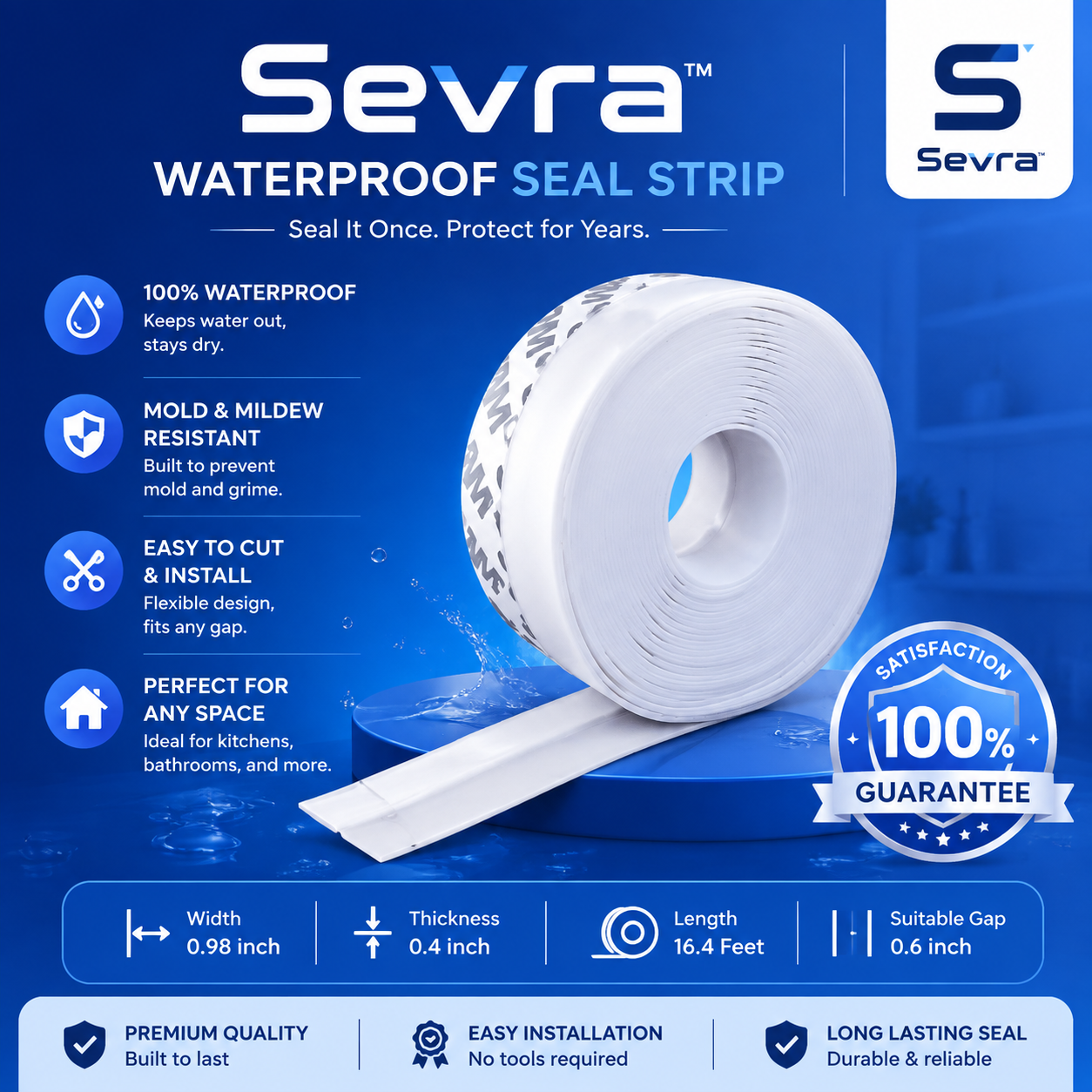 Sevra™ Waterproof Seal Strip