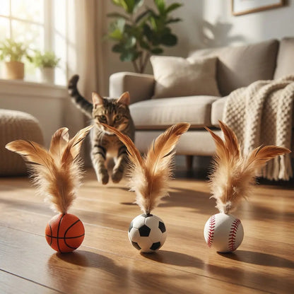 Unleash the Fun with Our Interactive Cat Toy Bouncy Balls - Buy 4 Get 2 Free! Perfect for Indoor Play and Boredom Relief for Kittens and Adult Cats!