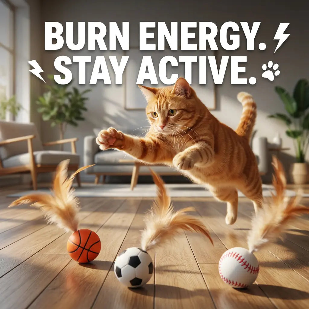 Unleash the Fun with Our Interactive Cat Toy Bouncy Balls - Buy 4 Get 2 Free! Perfect for Indoor Play and Boredom Relief for Kittens and Adult Cats!