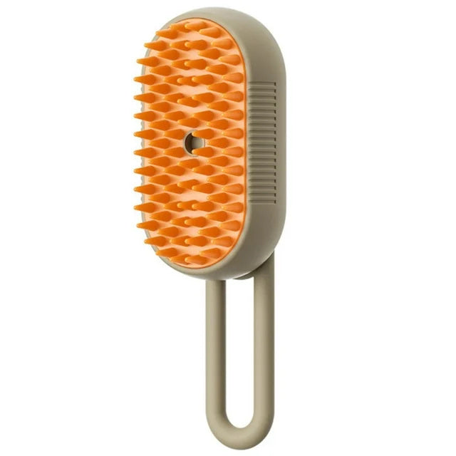 Escova a Vapor para Gatos e Cães Steamy Dog Brush 3 em 1, Pente Elétrico com Spray para Remoção de Pelos, Pente de Massagem para Cuidados com os Pets (Desativado conforme recomendado pela ZCT)