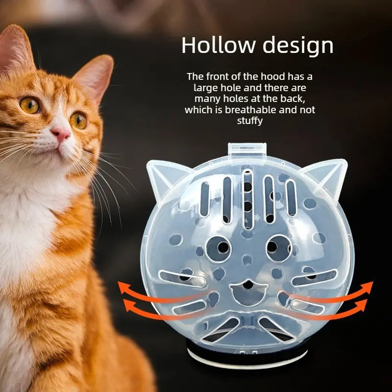 Transform Your Cat's Grooming Experience with the Bite-Proof Space Cat Helmet - Ultimate Comfort and Safety for Bathing & Nail Trimming!