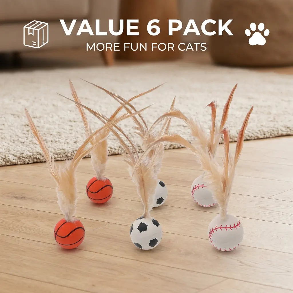 Unleash the Fun with Our Interactive Cat Toy Bouncy Balls - Buy 4 Get 2 Free! Perfect for Indoor Play and Boredom Relief for Kittens and Adult Cats!