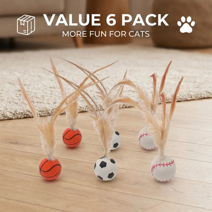Unleash the Fun with Our Interactive Cat Toy Bouncy Balls - Buy 4 Get 2 Free! Perfect for Indoor Play and Boredom Relief for Kittens and Adult Cats!