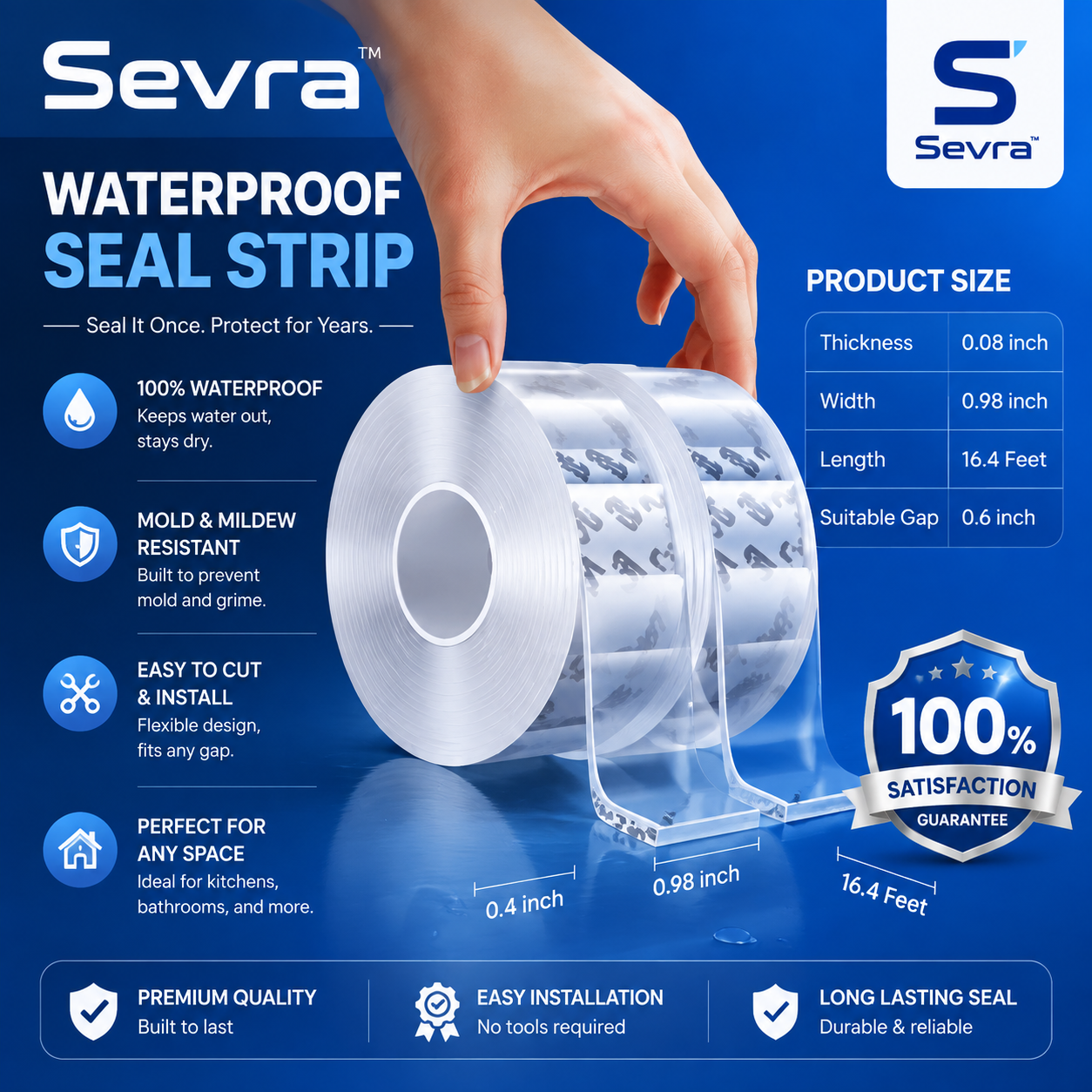 Sevra™ Waterproof Seal Strip