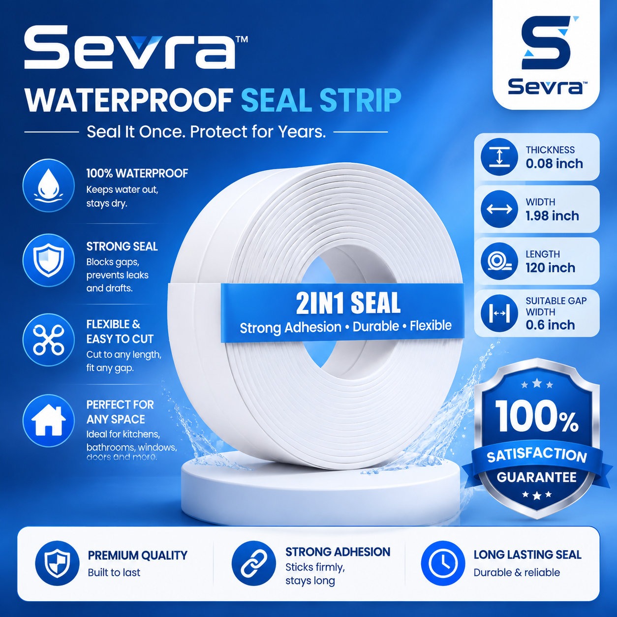 Sevra™ Waterproof Seal Strip