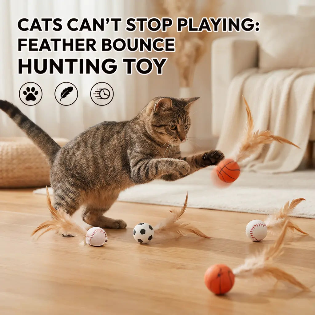 Unleash the Fun with Our Interactive Cat Toy Bouncy Balls - Buy 4 Get 2 Free! Perfect for Indoor Play and Boredom Relief for Kittens and Adult Cats!