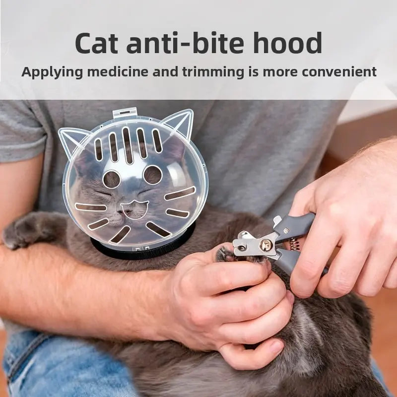 Transform Your Cat's Grooming Experience with the Bite-Proof Space Cat Helmet - Ultimate Comfort and Safety for Bathing & Nail Trimming!