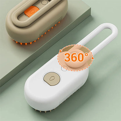 Escova a Vapor para Gatos e Cães Steamy Dog Brush 3 em 1, Pente Elétrico com Spray para Remoção de Pelos, Pente de Massagem para Cuidados com os Pets (Desativado conforme recomendado pela ZCT)