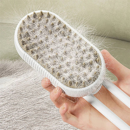 Escova a Vapor para Gatos e Cães Steamy Dog Brush 3 em 1, Pente Elétrico com Spray para Remoção de Pelos, Pente de Massagem para Cuidados com os Pets (Desativado conforme recomendado pela ZCT)