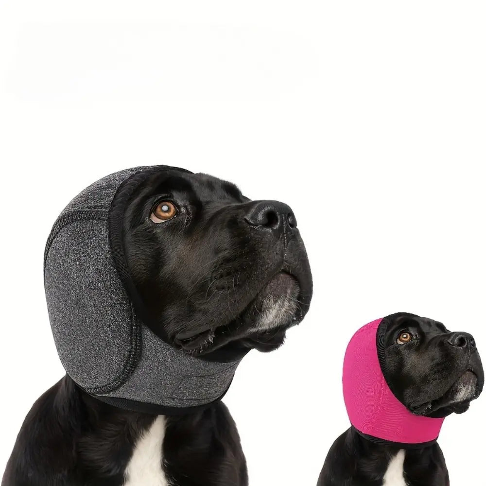 2Pcs / 1Pc Dog Ear Protector Earmuffs Bandana for Noise Reduction and Hearing Protection Adjustable Head Fixation Design Breathable Soft Material Suitable for Swimming Beach