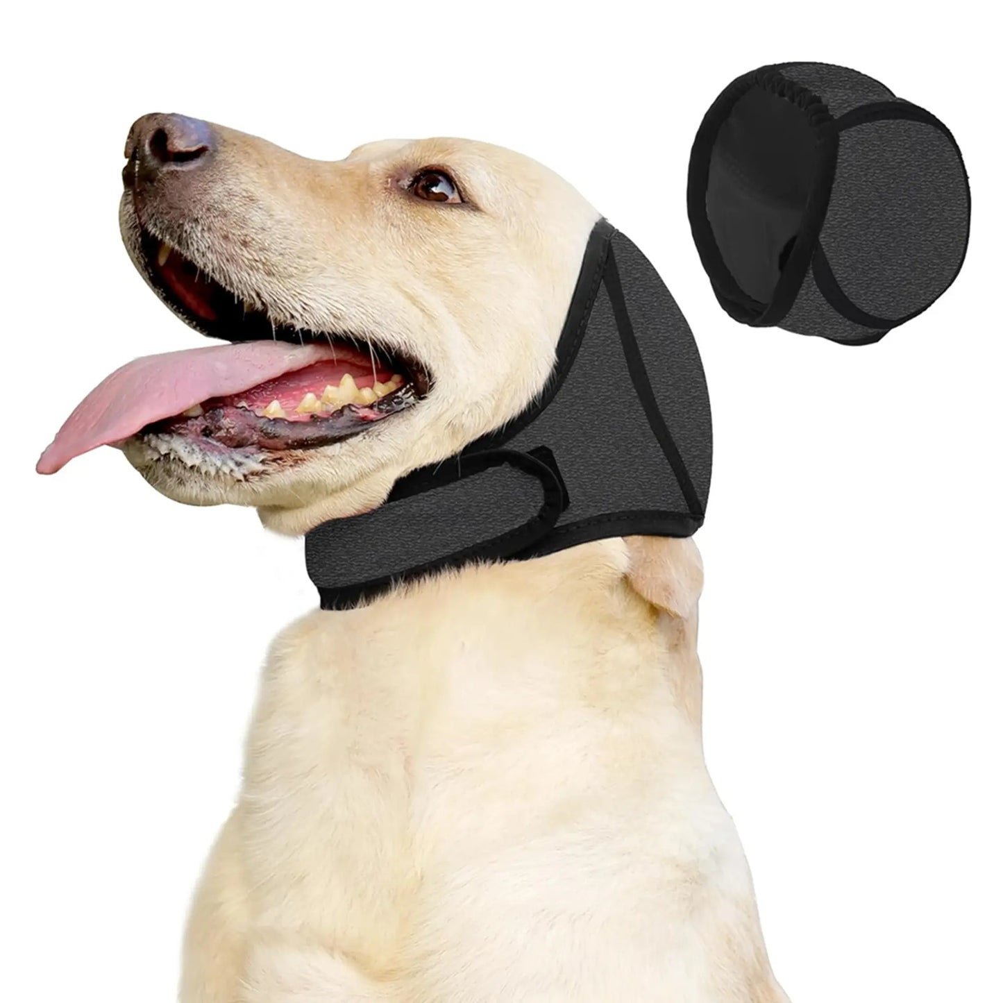 2Pcs / 1Pc Dog Ear Protector Earmuffs Bandana for Noise Reduction and Hearing Protection Adjustable Head Fixation Design Breathable Soft Material Suitable for Swimming Beach